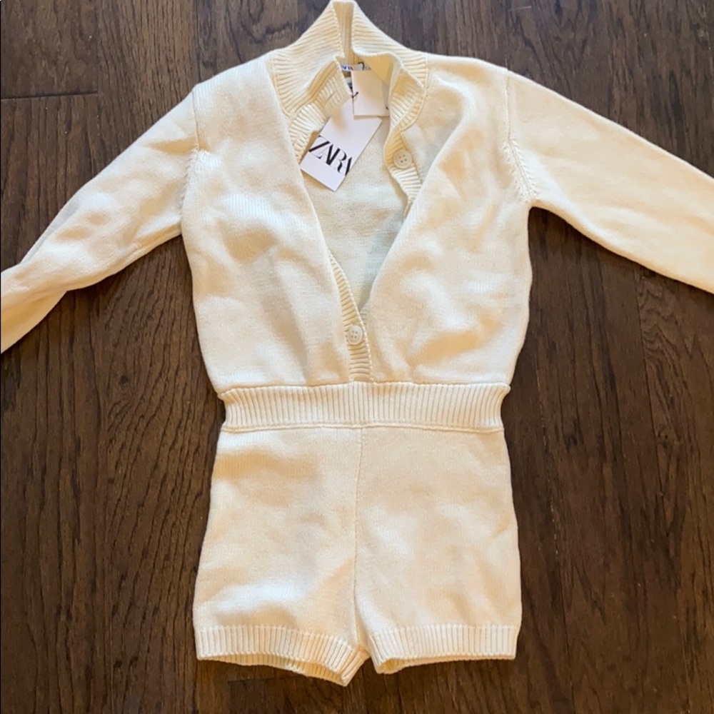 Zara knit romper- new with tags